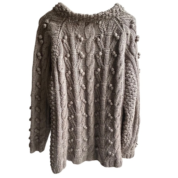 ALPS Acrylic & Lambswool Cable Cardigan Sweater Sz M - Picture 7 of 8